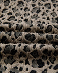 Leopard Zip-Up Collared Cap Sleeve Top
