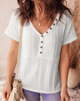 Frankie Raw Seam Henley Tee