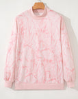 Camo Mock Neck Baggy Sweatshirt