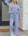 Rory Beau Flounce Long Sleeve Lounge Set