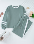 Varsity Stripe Pullover and Drawstring Pant Set