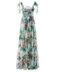 Resort rose mesh tulle flare dress
