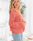 Kirahira Embroidered Thanksgiving Holiday Sweater