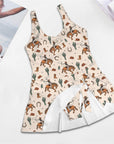 Baha Ranch Rodeo Cowboy Print Skirted Swimsuit