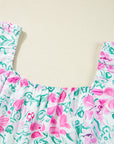 Plus Size Floral Ric-Rac Trim Mini Dress