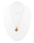 Cancer - Zodiac Pink Opal Golden Charm Necklace