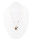 Capricorn - Zodiac Blue Lapis Golden Charm Necklace