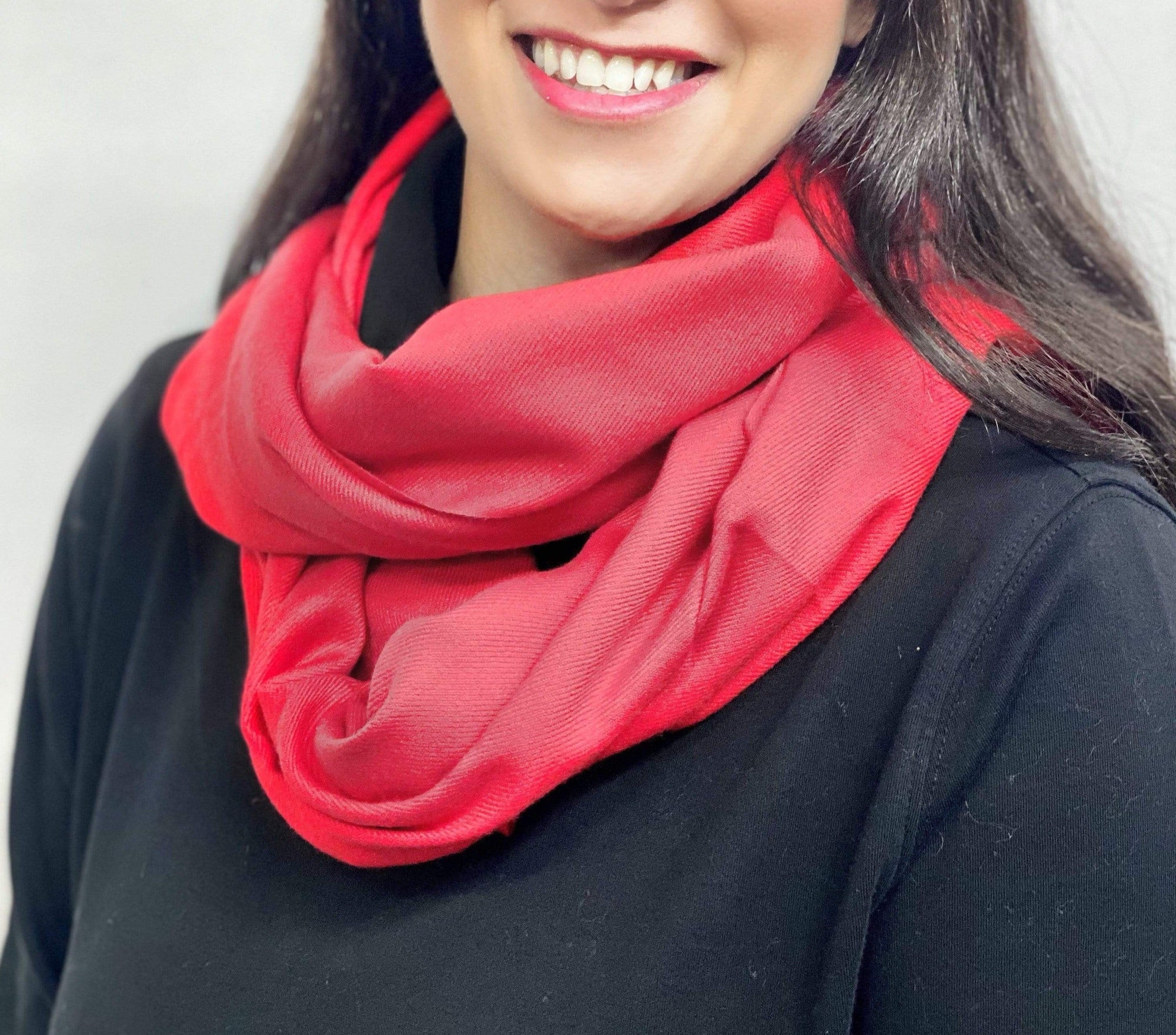 Ultra Soft Red Cashmere Scarf / Wrap / Shawl / Cover  