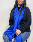 Ultra Soft Blue Cashmere Scarf / Wrap / Shawl / Cover  