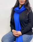 Ultra Soft Blue Cashmere Scarf / Wrap / Shawl / Cover  