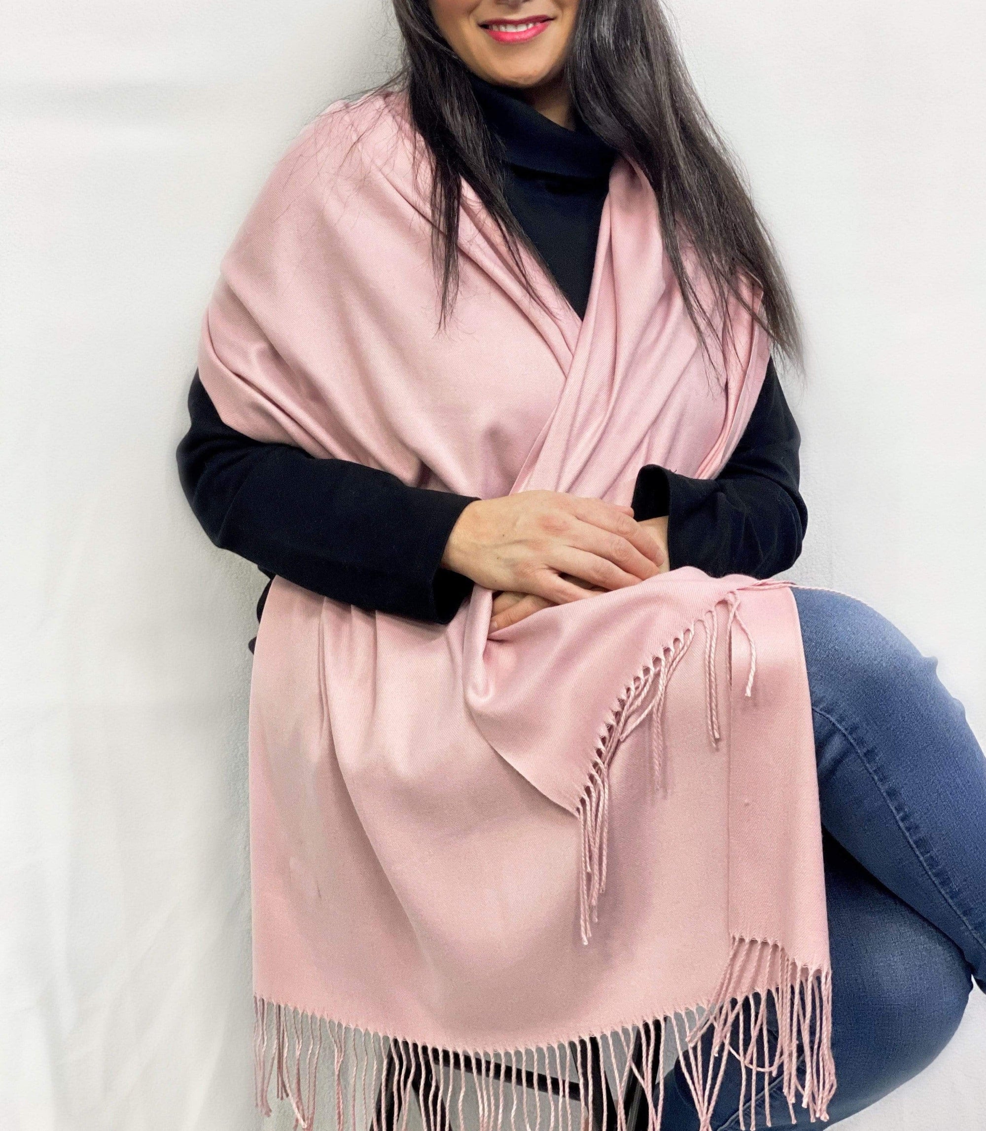 Ultra Soft Rose Cashmere Scarf / Wrap / Shawl / Cover  