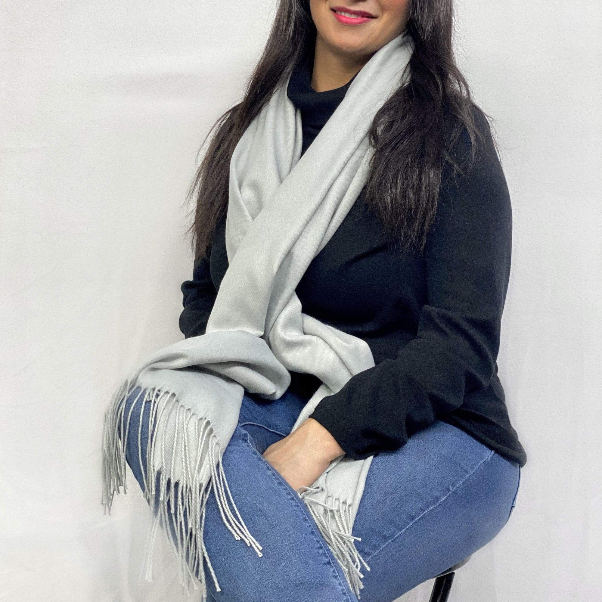 Ultra Soft Grey Cashmere Scarf / Wrap / Shawl / Cover  