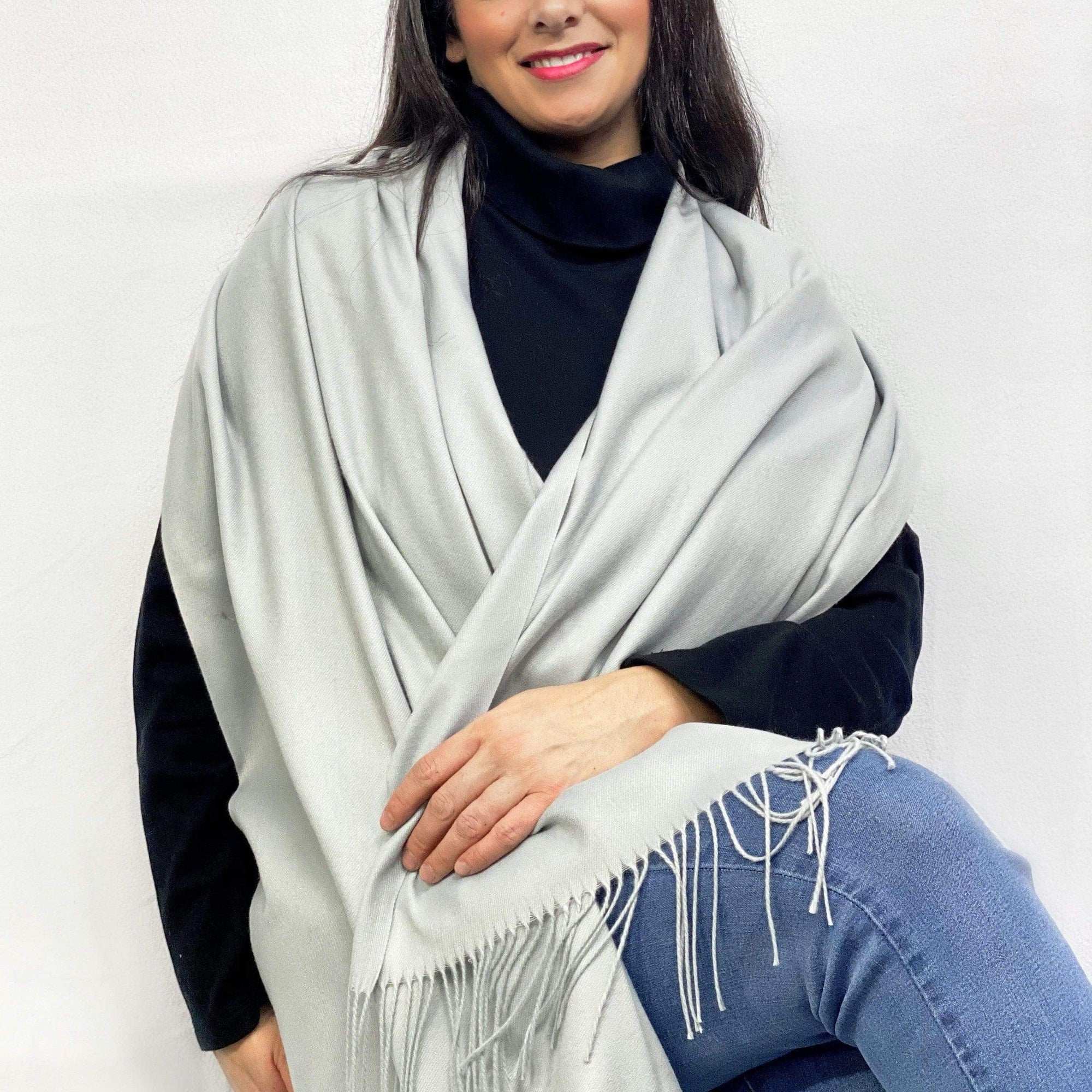 Ultra Soft Grey Cashmere Scarf / Wrap / Shawl / Cover  
