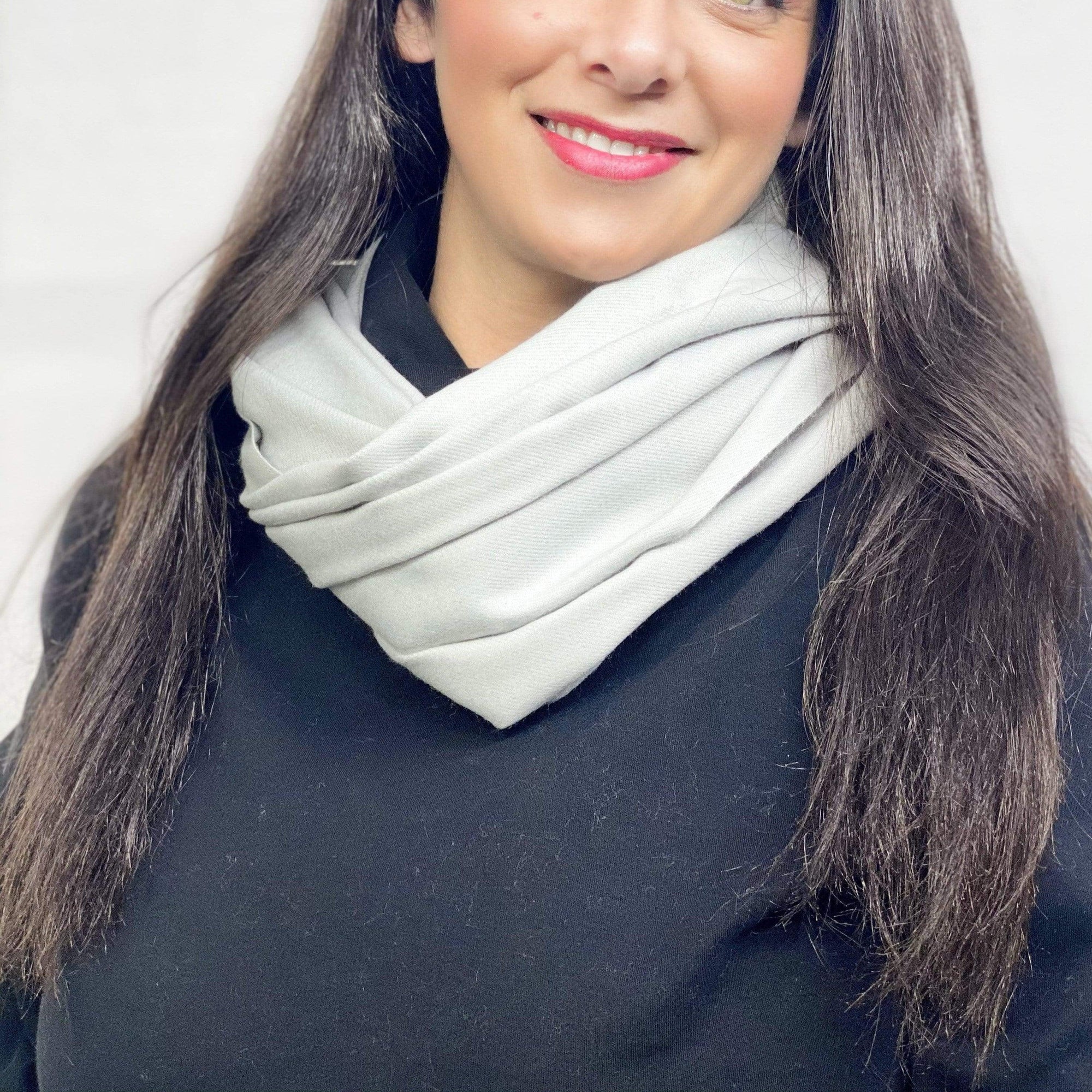 Ultra Soft Grey Cashmere Scarf / Wrap / Shawl / Cover  