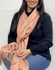 Ultra Soft Peach Cashmere Scarf / Wrap / Shawl / Cover  