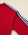Seramya Striped Detail Varsity Sweatshirt