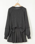 Corded Top and Ruffle Mini Skort Set