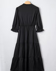 Natasha Sleeve Tiered Maxi Dress