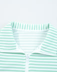Reign Zip Collar Pullover Long Sleeve Top