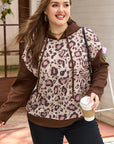 Scarlett Print Knit Patchwork Hoodie
