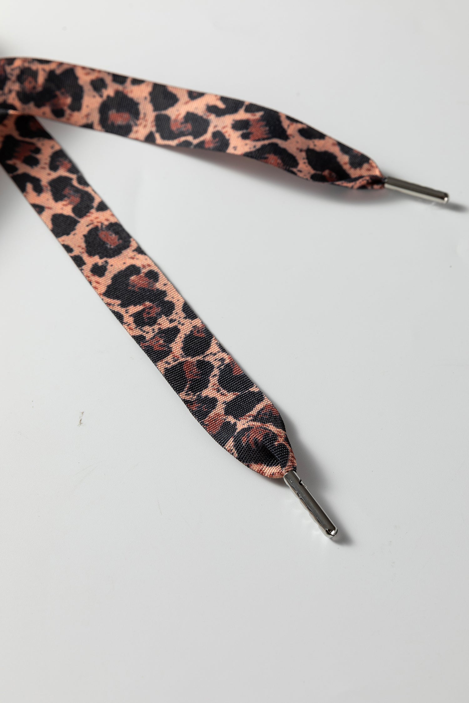 Ribbed Knit Leopard &amp; Lace Drawstring Hoodie