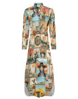 Colores de Mexico Pictures of the Southwest Button-Up Long Sleeve Shirt Dress Duster
