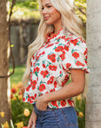 Amyra Floral  Puff Sleeve Blouse