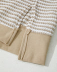 Vanessa Knit Ribbed Trim Long Sleeve PLUS Top