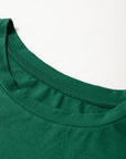 Plus Size Solid Rolled Short Sleeve T-Shirt