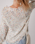 Isabel Confetti Distressed Knit Sweater