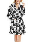 Baha Ranch Black White Cowboy Bath Robe