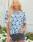 Blair Collared Short Sleeve Blouse