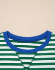 Stripe Terry Knit Top & Shorts Set