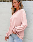 Talinia Shoulder Loose Blouse Long Sleeve Top