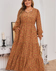 Charleigh Sleeve Tiered Maxi PLUS Dress