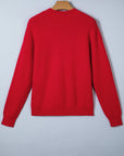 Arya Embroidered Graphic Ribbed Sweater