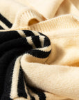 Briella Colorblock Stripe Collared Sweater