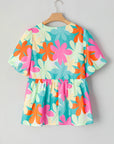 Kathryn Bubble Sleeve Peplum Blouse