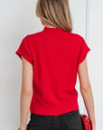 Genevieve Cropped Short Sleeve Sweater