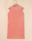 Mineral Wash Pocketed Tank Mini Dress