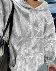 Camo Kangaroo Pocket Drop Shoulder Hoodie