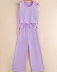 Mineral Wash Round Neck Tank & Pants Set