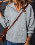 Saige Half Zipper Collared Sweatshirt