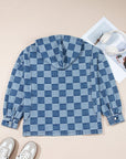 Taracella Checkerboard Zipped Kangaroo Hoodie