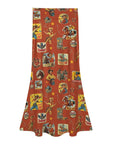 Baha Ranch Vintage Cowgirl Collage Western Maxi Skirt