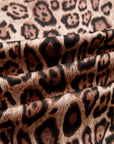 Leopard Bow-Tie Puff Sleeve Blouse