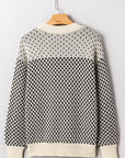 Kinley Pattern Lantern Sleeve Sweater