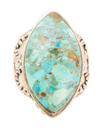 Champion Blue Turquoise Golden Cocktail Ring