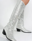 Blazing Boots - Blue or Silver -  Cowgirl Sparkle Holiday Western