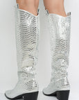 Blazing Boots - Blue or Silver -  Cowgirl Sparkle Holiday Western